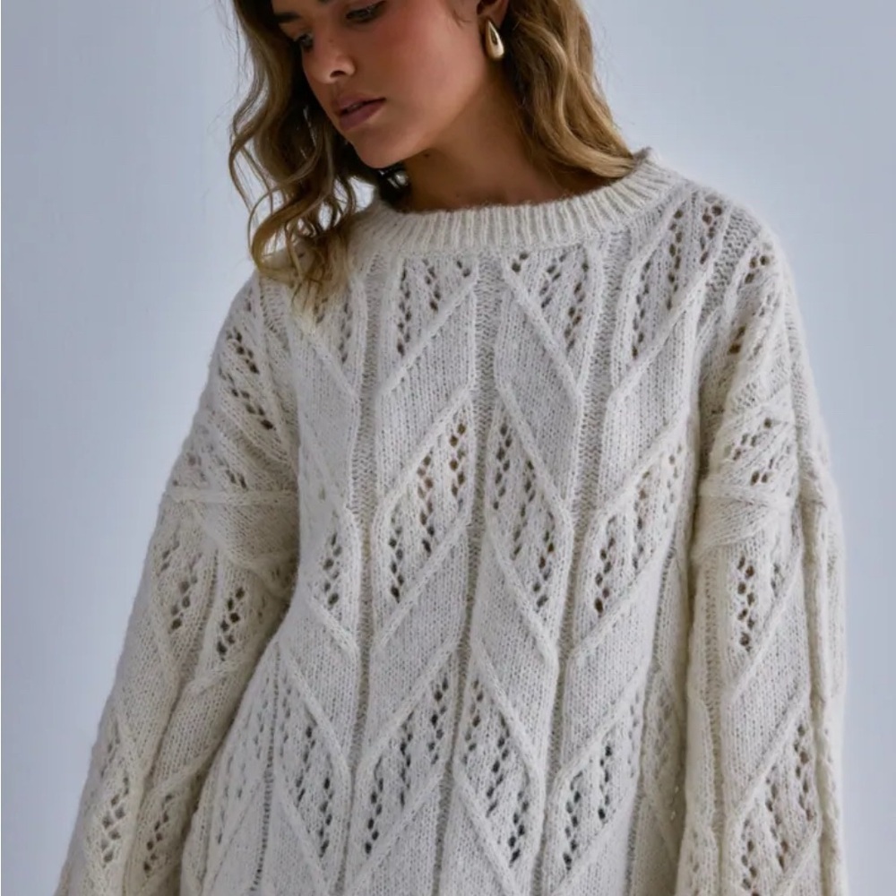 Vero Moda Cream Knit Pullover - Picture 3 of 8